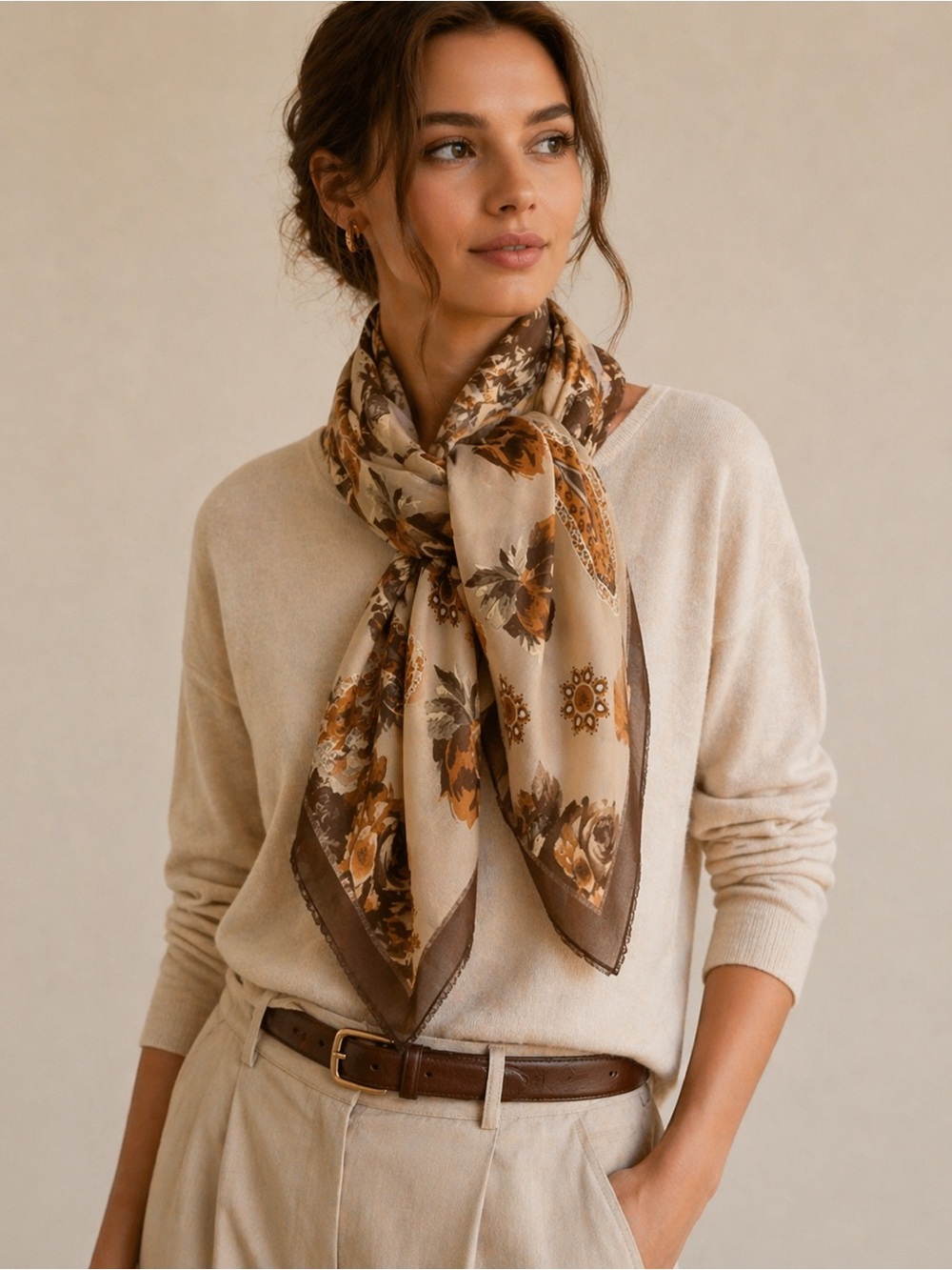 Made in Italy Paisley Floral Scarf